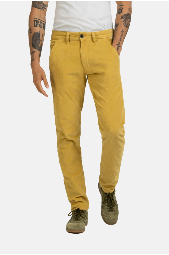 Flex Tapered Chino Baby Cord Hemp