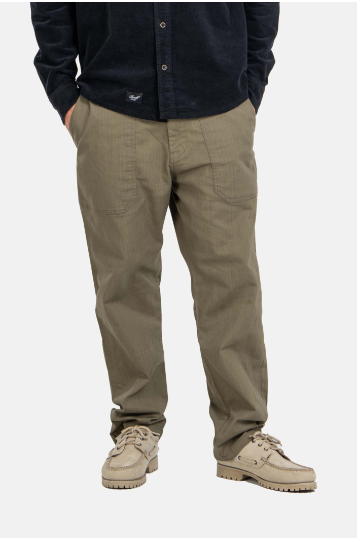 Parker Pant Olive Herringbone Twill