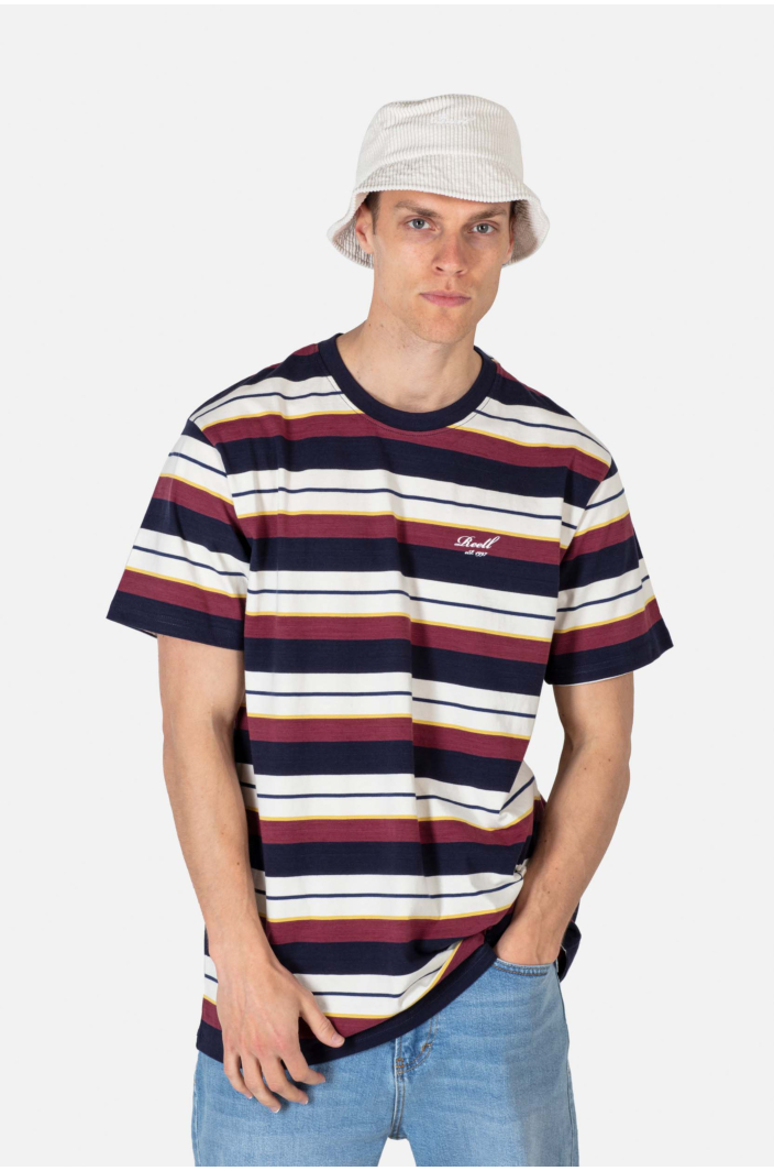 Line T-Shirt Off-White / Navy