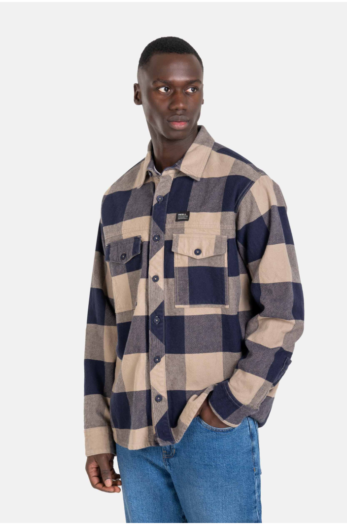 Freeman Shirt Check Navy-Sand