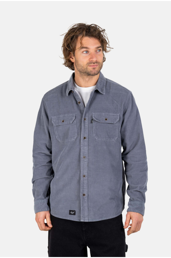 Dual Cord Shirt Grey Blue