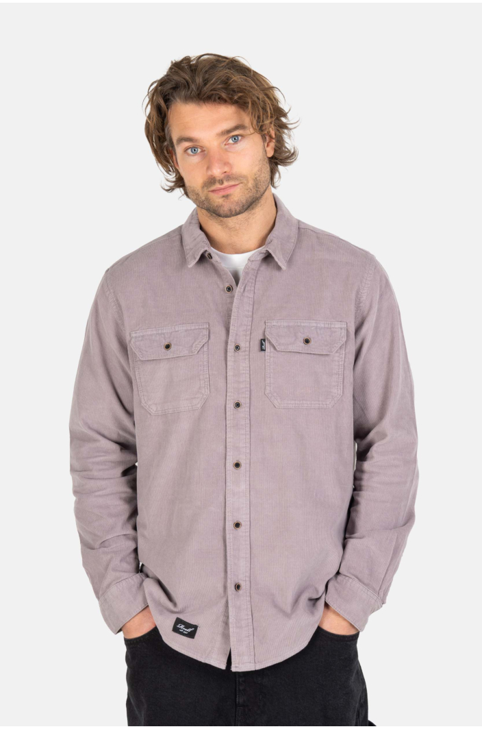 Dual Cord Shirt Grey Purple