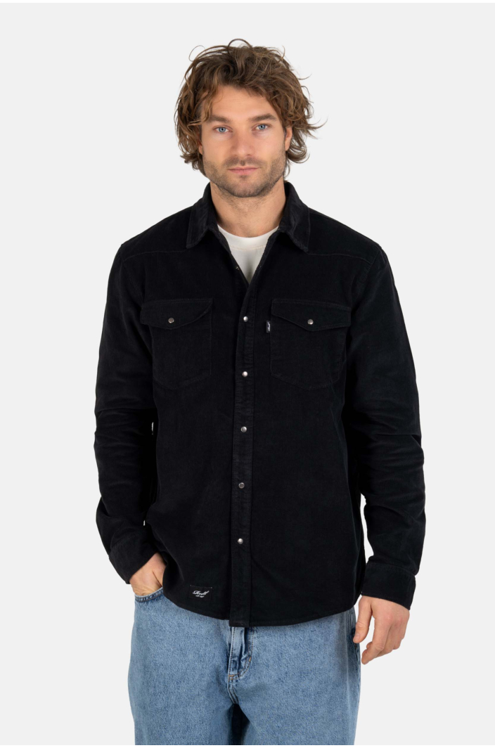 Western Cord Shirt Deep Black