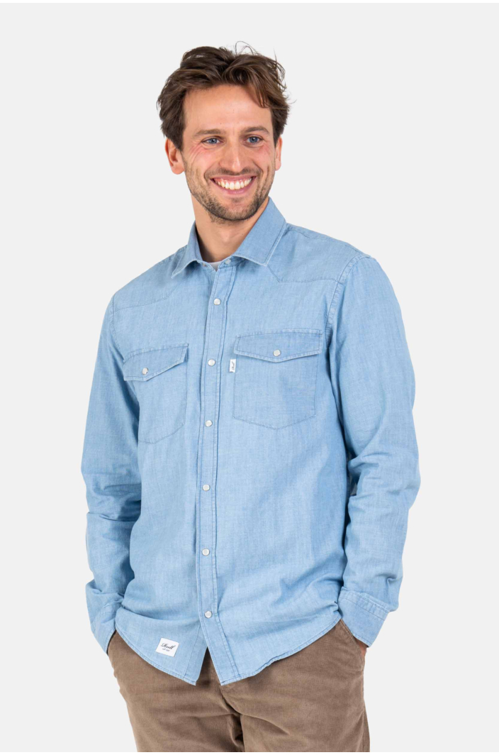 Western Shirt Light Blue Wash