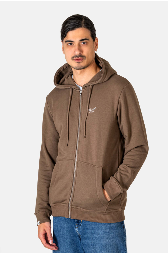 Staple Terry Zip Hoodie Shroom Brown