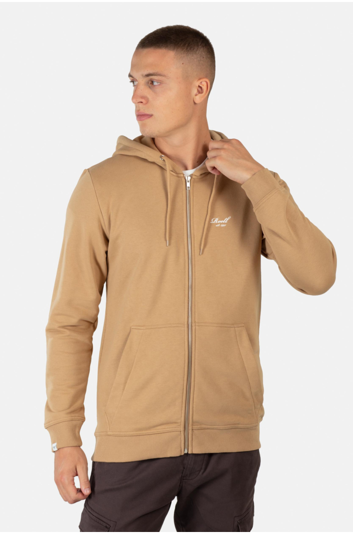 Staple Terry Zip Hoodie Tan Brown