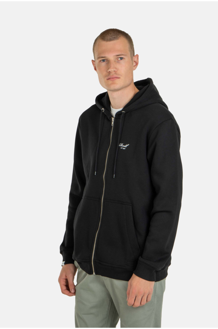 Staple Logo Zip Hoodie Deep Black