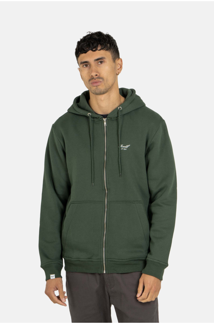 Staple Logo Zip Hoodie Forest Green