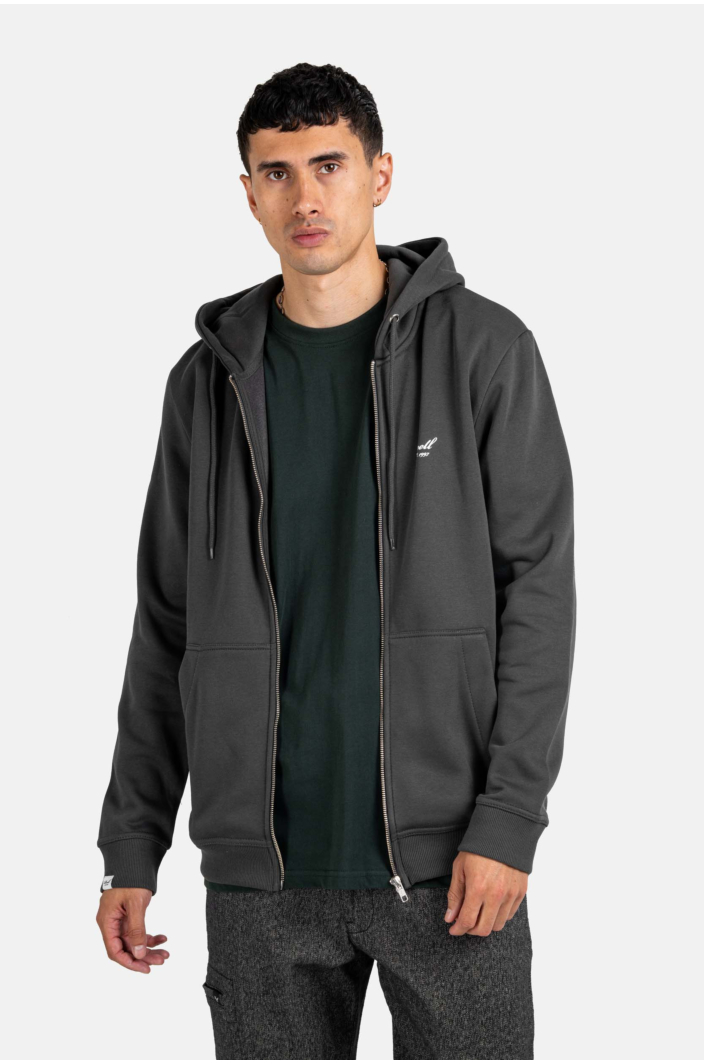 Staple Logo Zip Hoodie Vulcan Grey