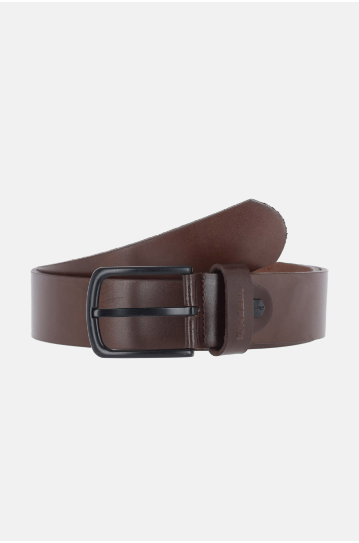 All Black Buckle Belt Brown