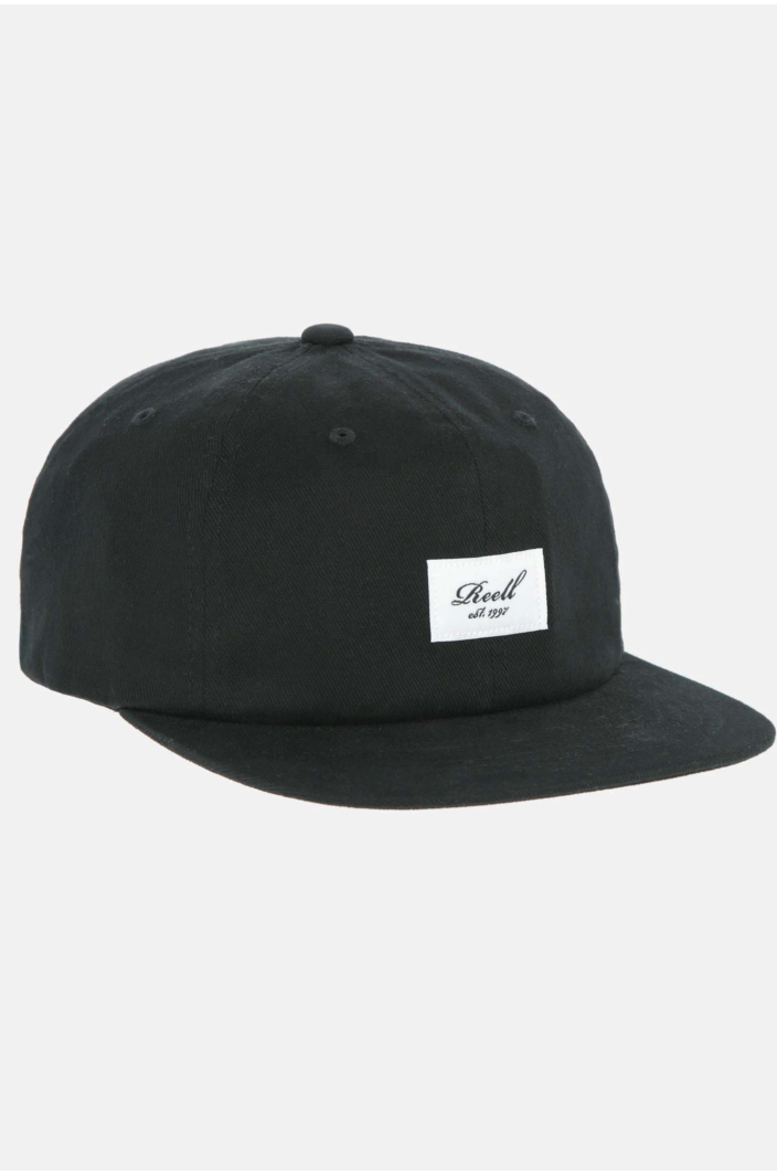 Flat 6-Panel Cap, Black