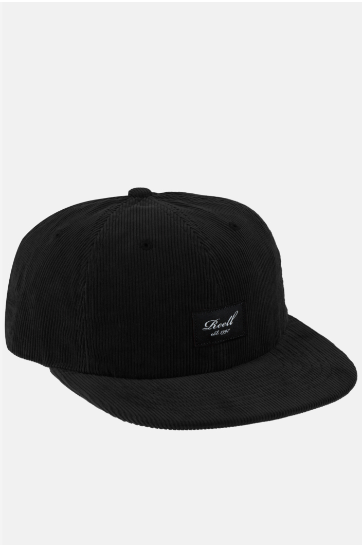 Flat 6-Panel Cap, Black Cord