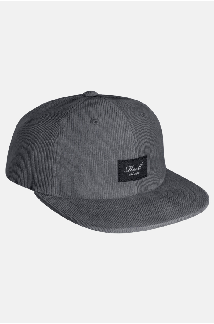 Flat 6-Panel Cap, Blue Grey Cord