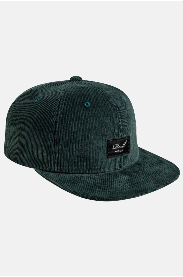 Flat 6-Panel Cap, Dark Green Cord