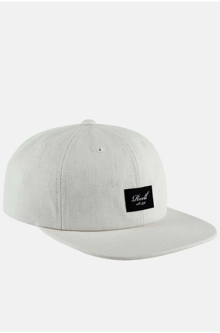 Flat 6-Panel Cap, Natural Twill