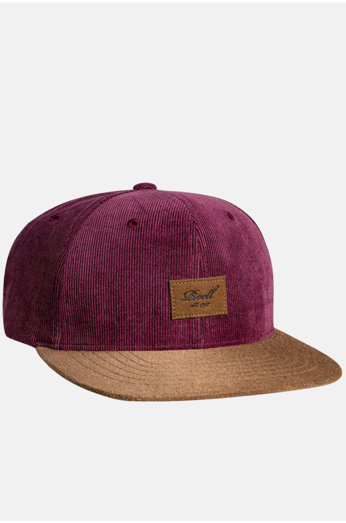 Suede Cap, Burgundy Cord