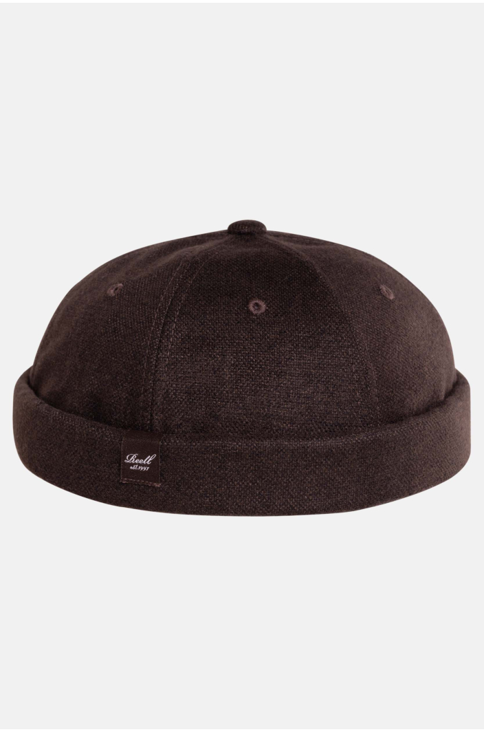 Docker Cap, Dark Brown Tweed