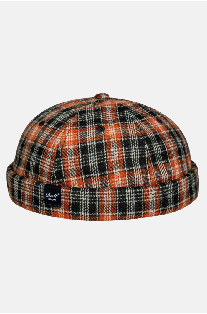 Docker Cap, Brown Plaid