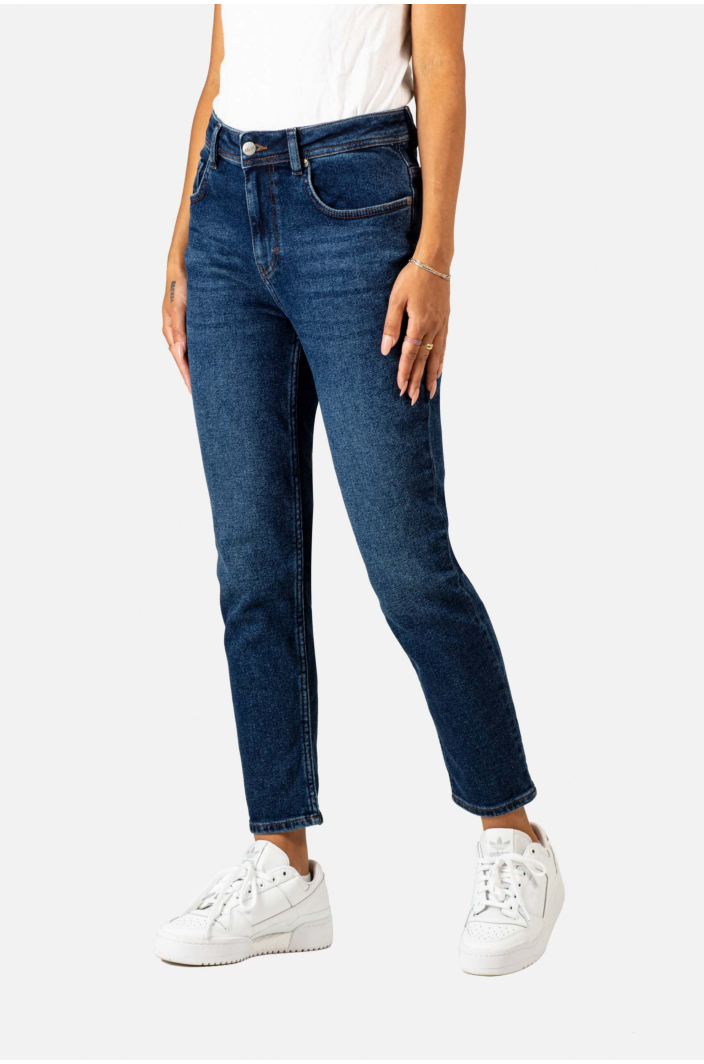 Women Rose Jeans Dark Blue Stone