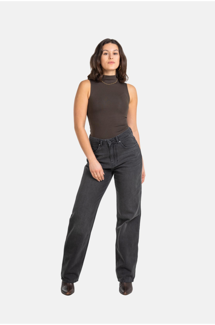 Women Betty Baggy Dark Grey Stone