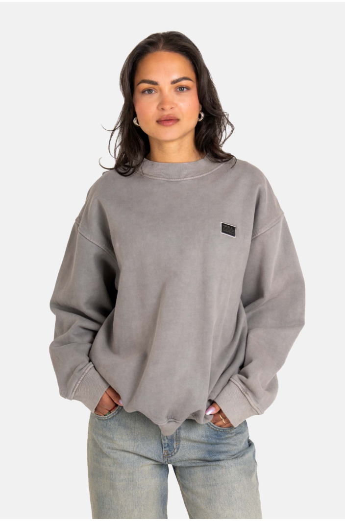 Women Crewneck Natural Green Fog