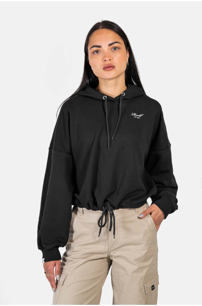 Women Naomi Terry Hoodie Deep Black