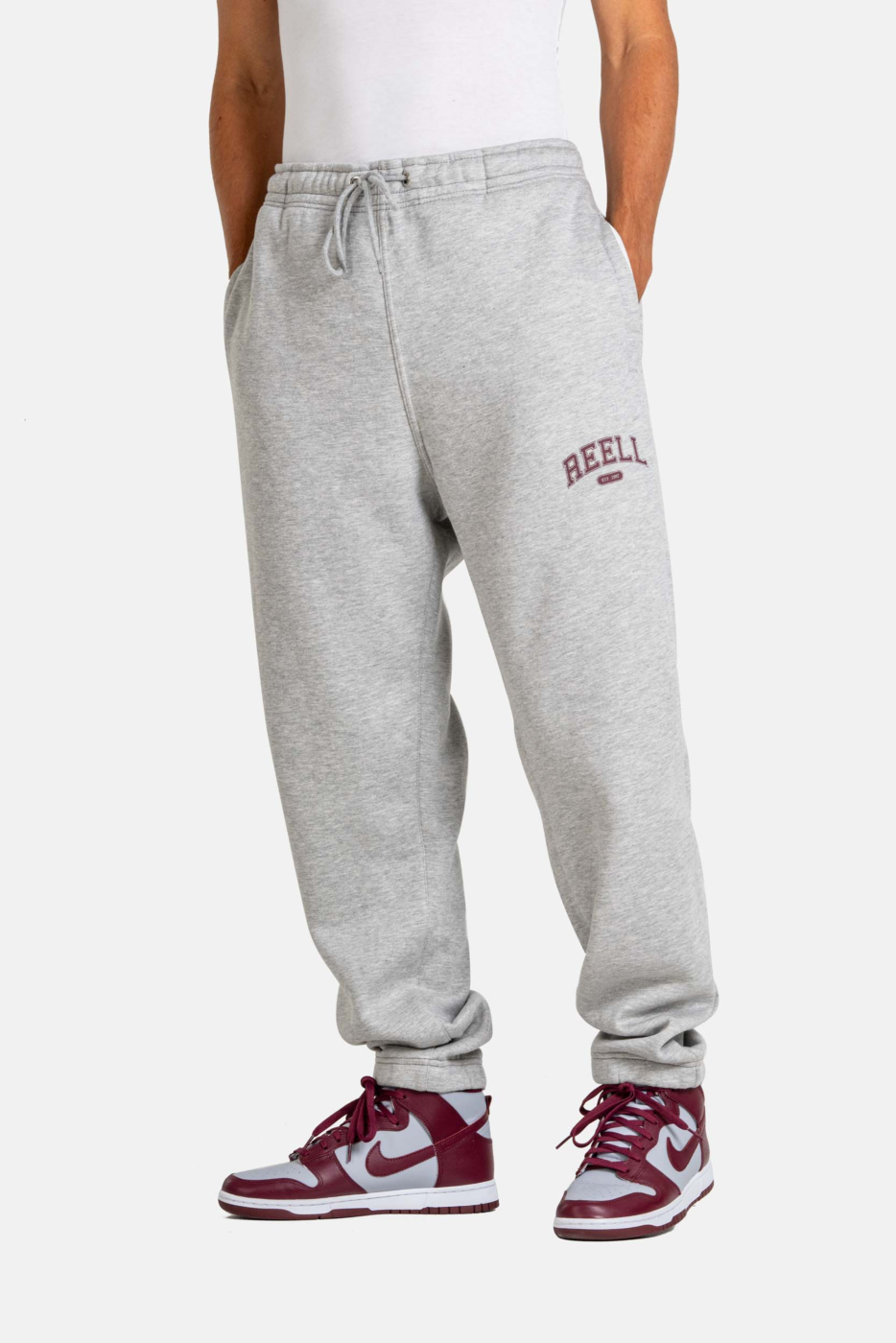 Team Sweatpant Grey Melange REELL-SHOP