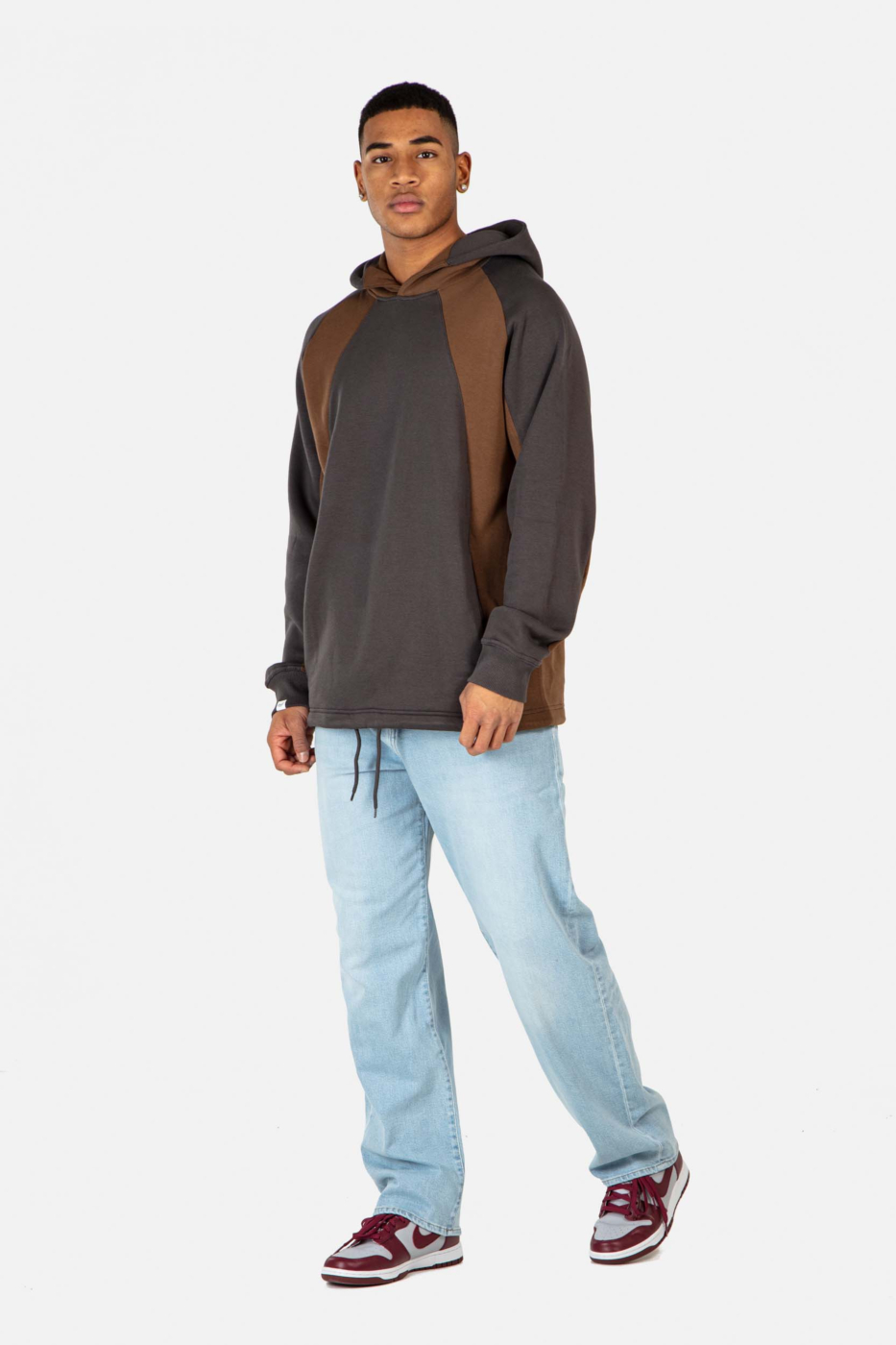 Double online hooded sweatshirt