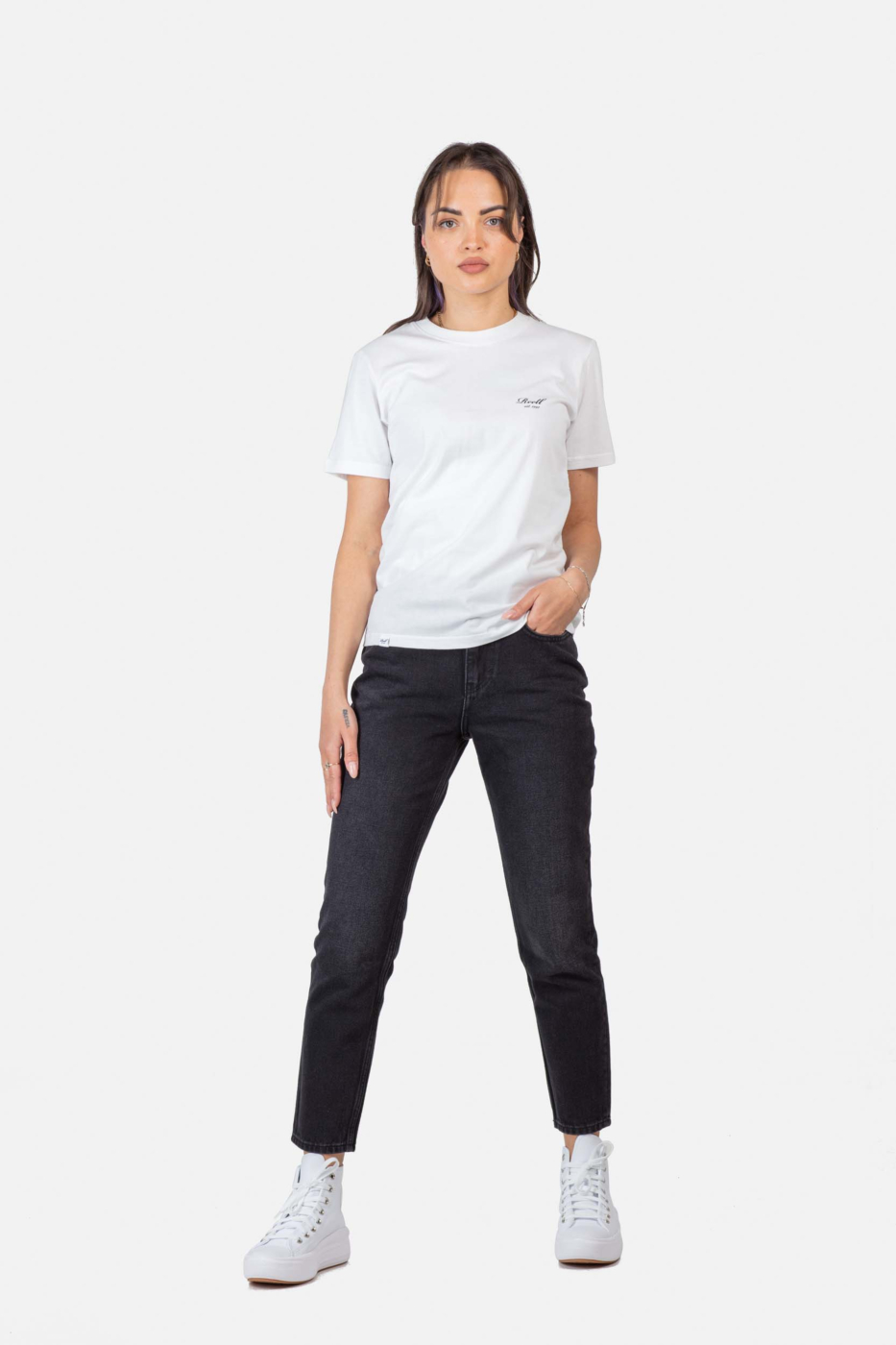 REELL Women Staple T Shirt Snow White