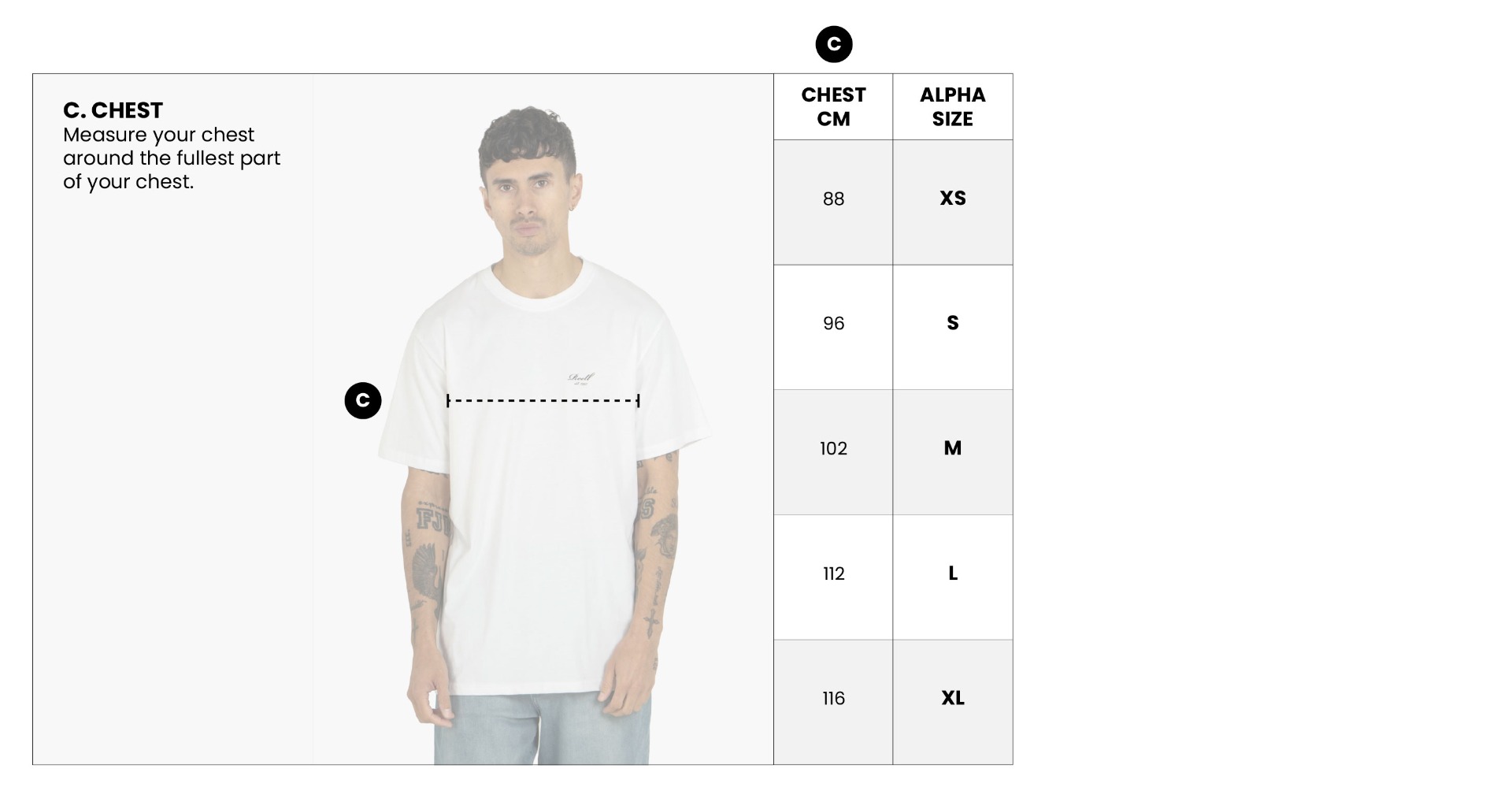 REELL_Mens_size_chart-25.08.25_tops